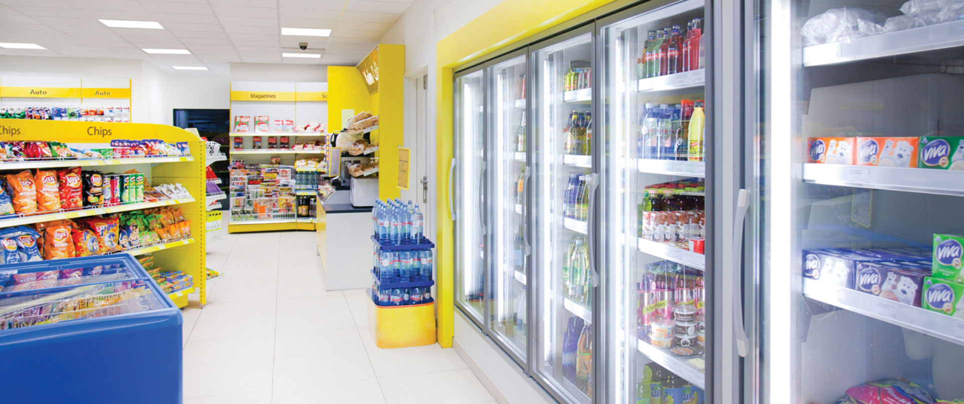 Efficient lighting for local convenience store