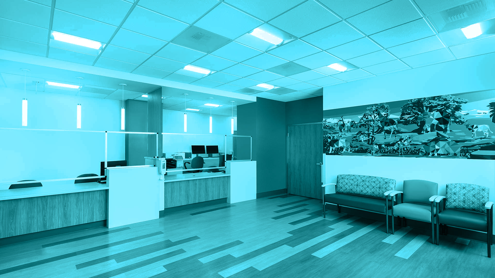 Healthcare Reception Area featuring the BLT by Lithonia Lighting
