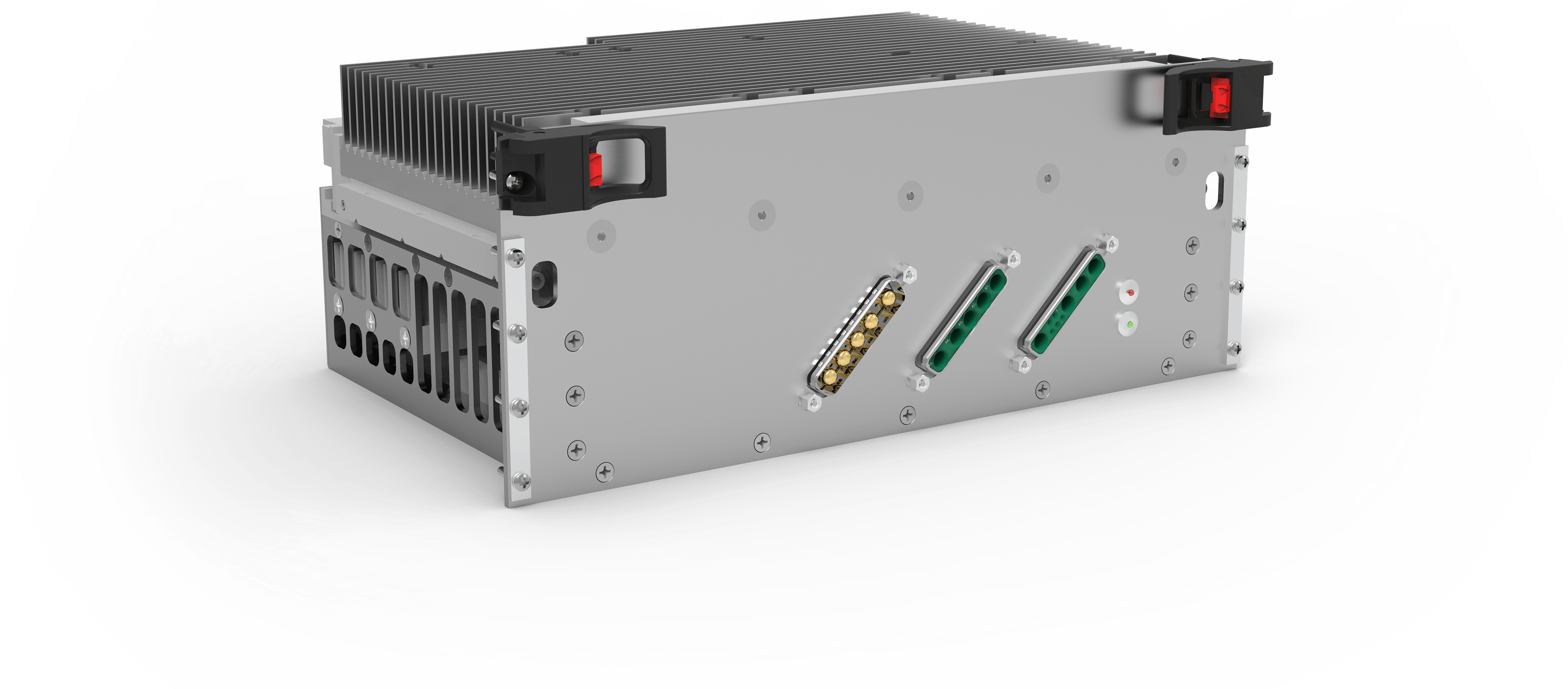 A military-grade power supply designed & Qualified by AirBorn. This unit powers avionics at high altitudes.
