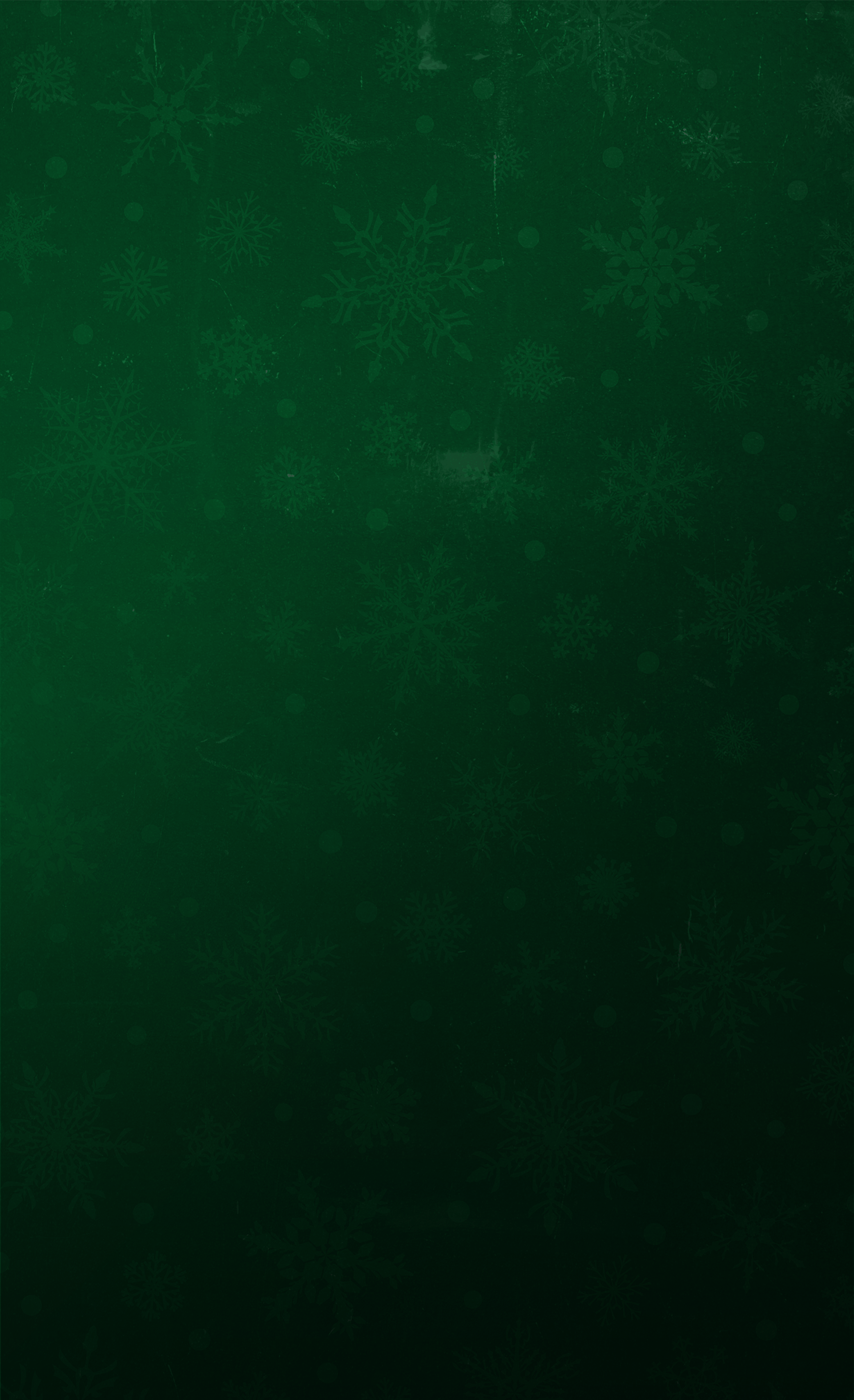 Background image with snowflakes on a dark green background