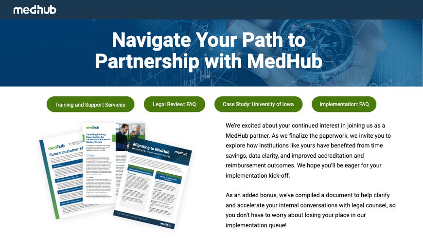 MedHub: Negotiate MedHub partnership, Educational programs enhancement ...