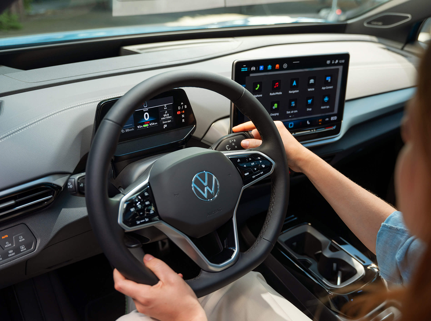 close up of speedometer in modern car, close-up