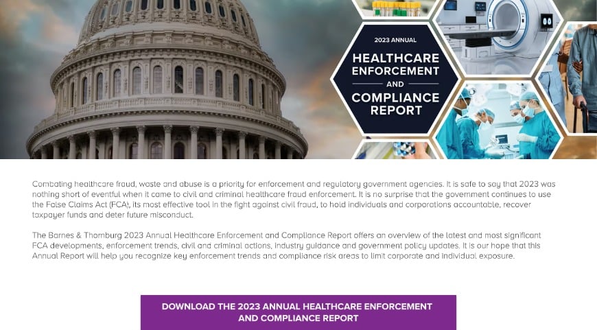 2023 Annual Healthcare Enforcement and Compliance Report | Barnes ...