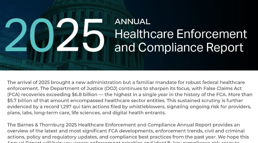 2025 Healthcare Enforcement and Compliance Annual Report | Explore the ...