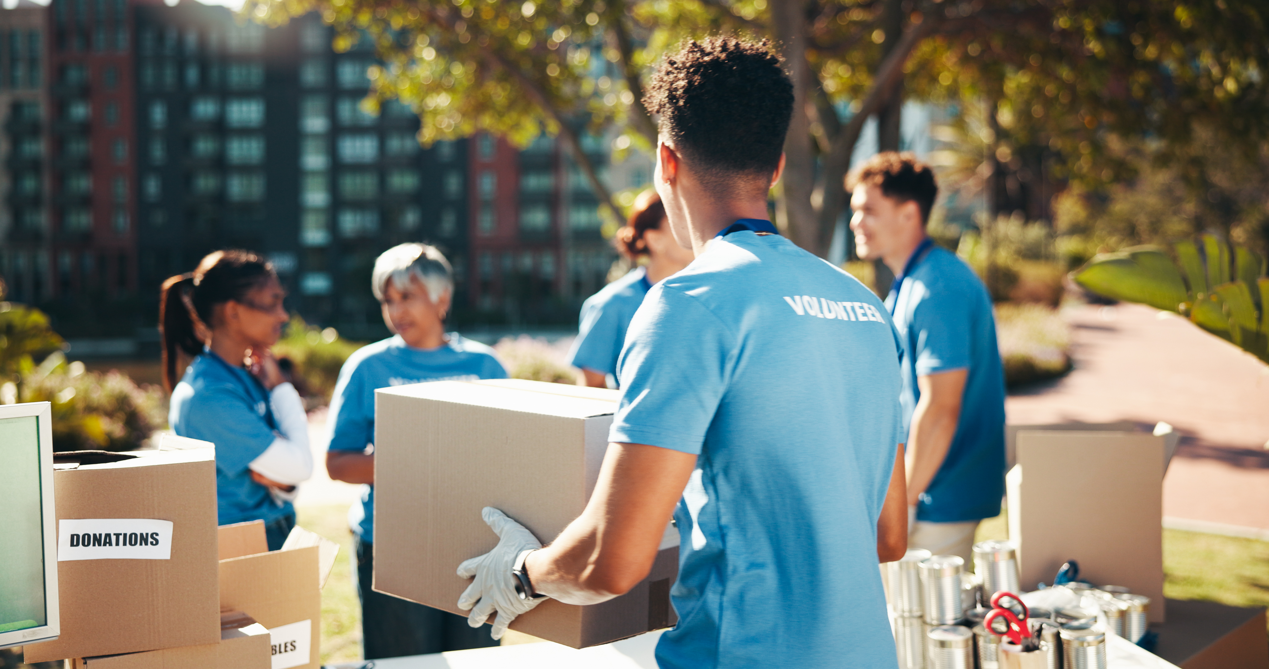 Group of people volunteering