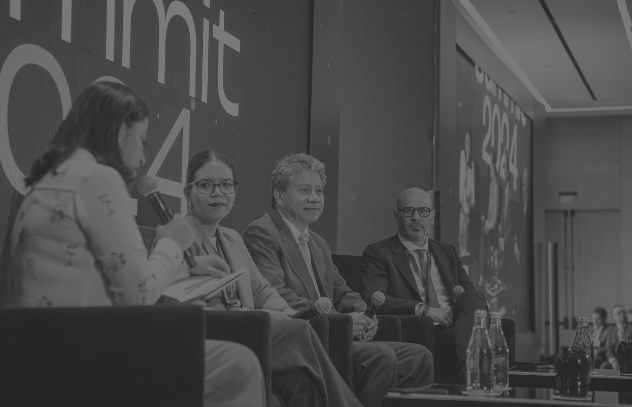 Stage: Startup CEO and Hardware Engineer Present New Product. Speakers Lead Lecture on Business, Science, Technology, Entrepreneurship, Health, Ecology, Development, Leadership and all Things Digital