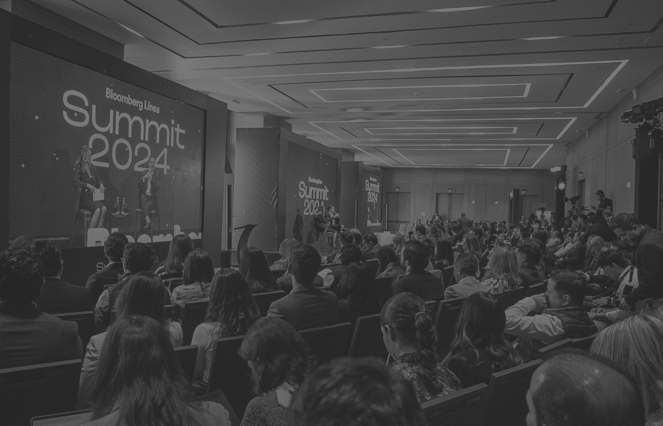 Stage: Startup CEO and Hardware Engineer Present New Product. Speakers Lead Lecture on Business, Science, Technology, Entrepreneurship, Health, Ecology, Development, Leadership and all Things Digital