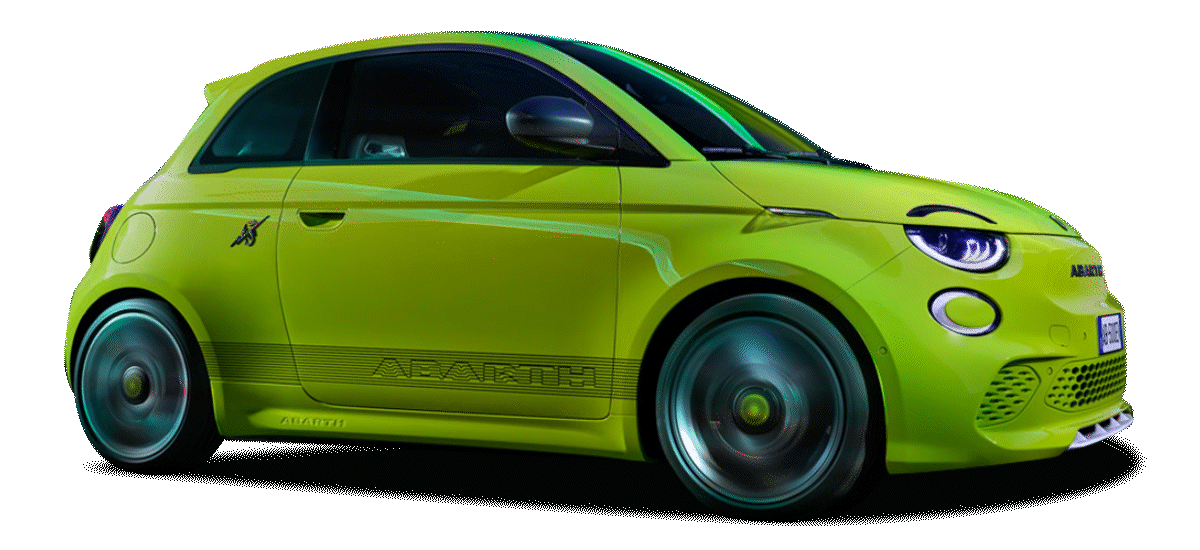 Abarth 500e driving