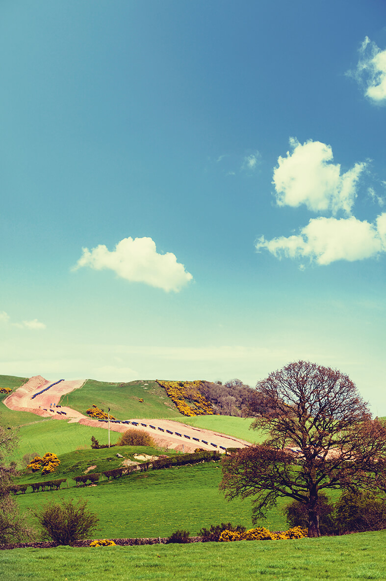 a pipeline being constructed through through rural land