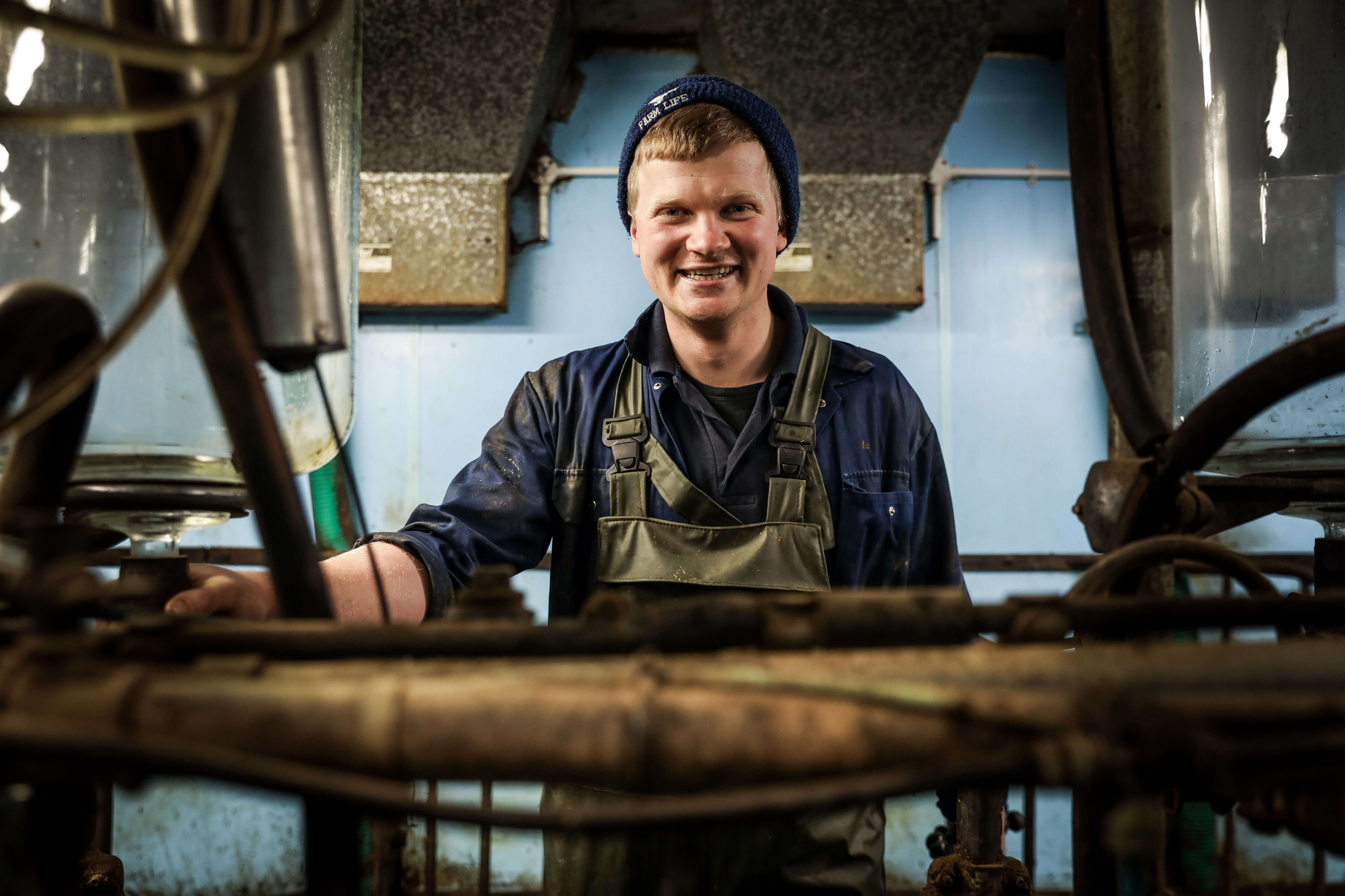 Tom Pemberton on his farm in Lytham St Annes, Lancashire