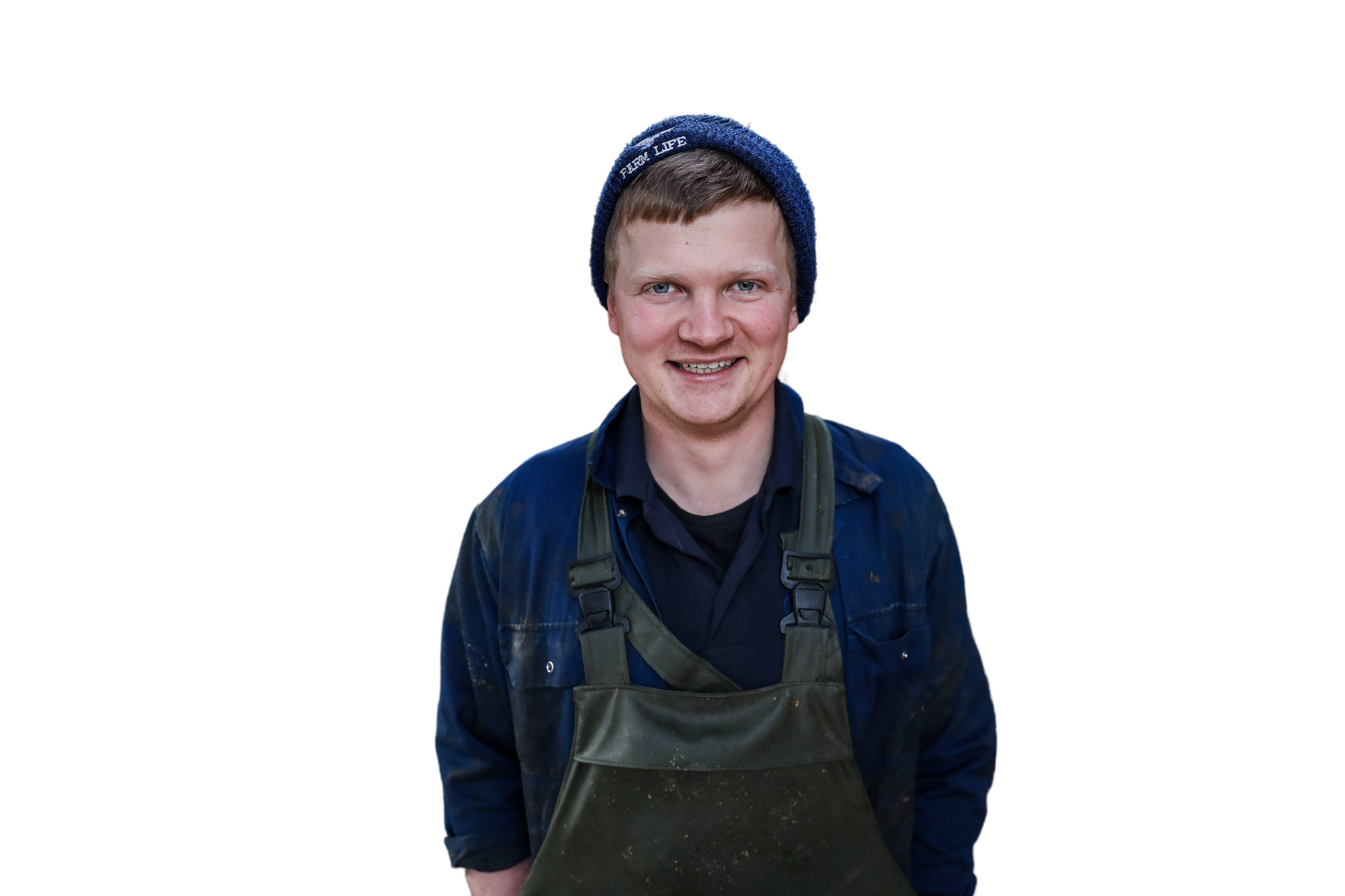 Tom Pemberton on his farm in one the sheds in Lytham St Annes, Lancashire 