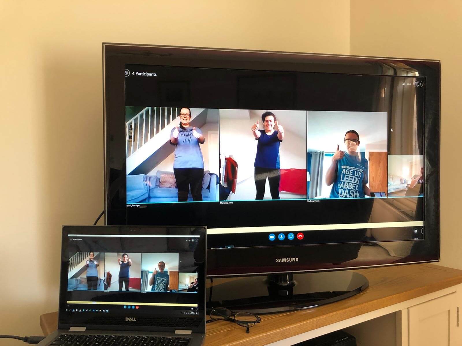 photograph of members of carter jonas infrastructures team taking part in virtual video call