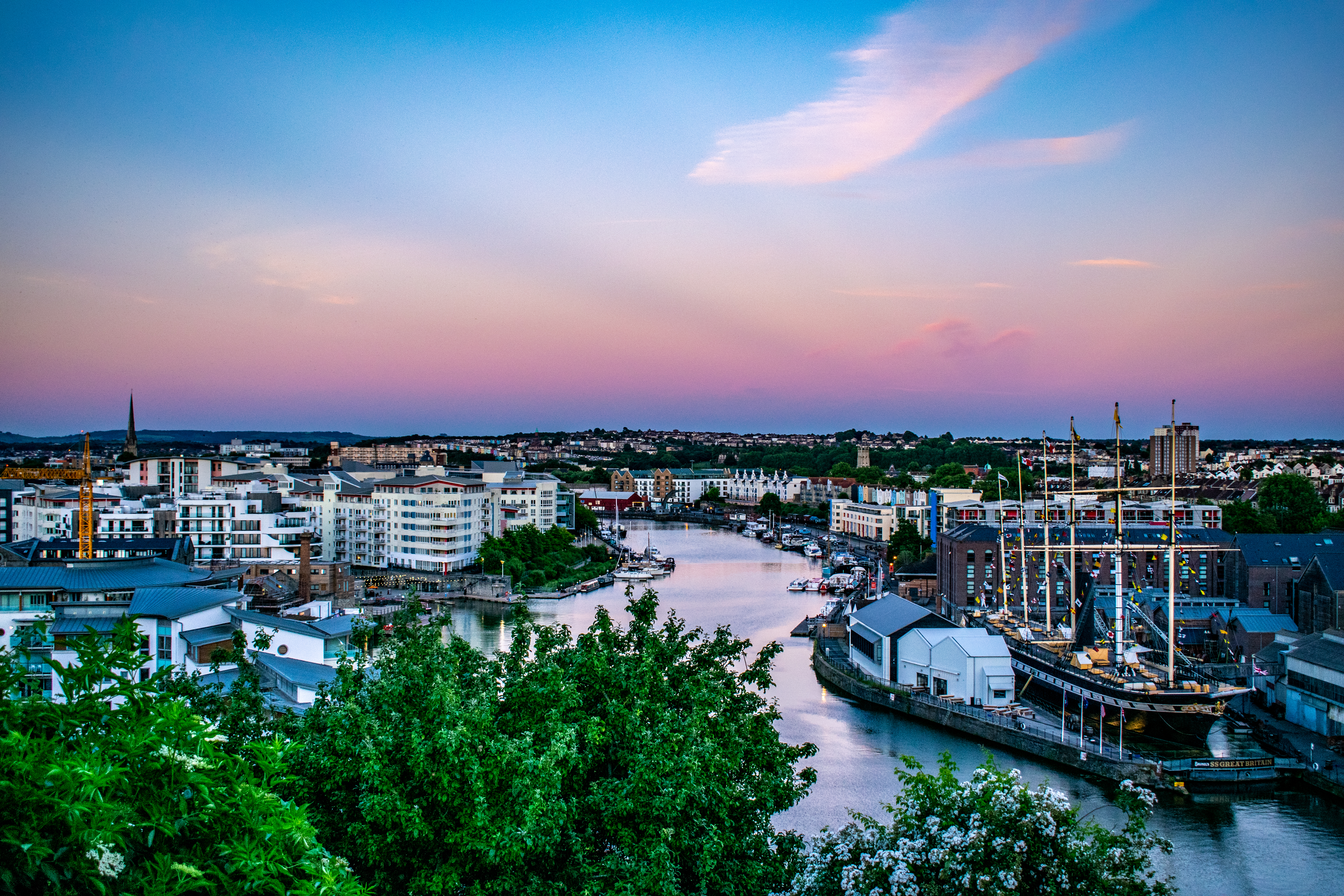 View of SS Great Britain from Clifton Wood in Bristol