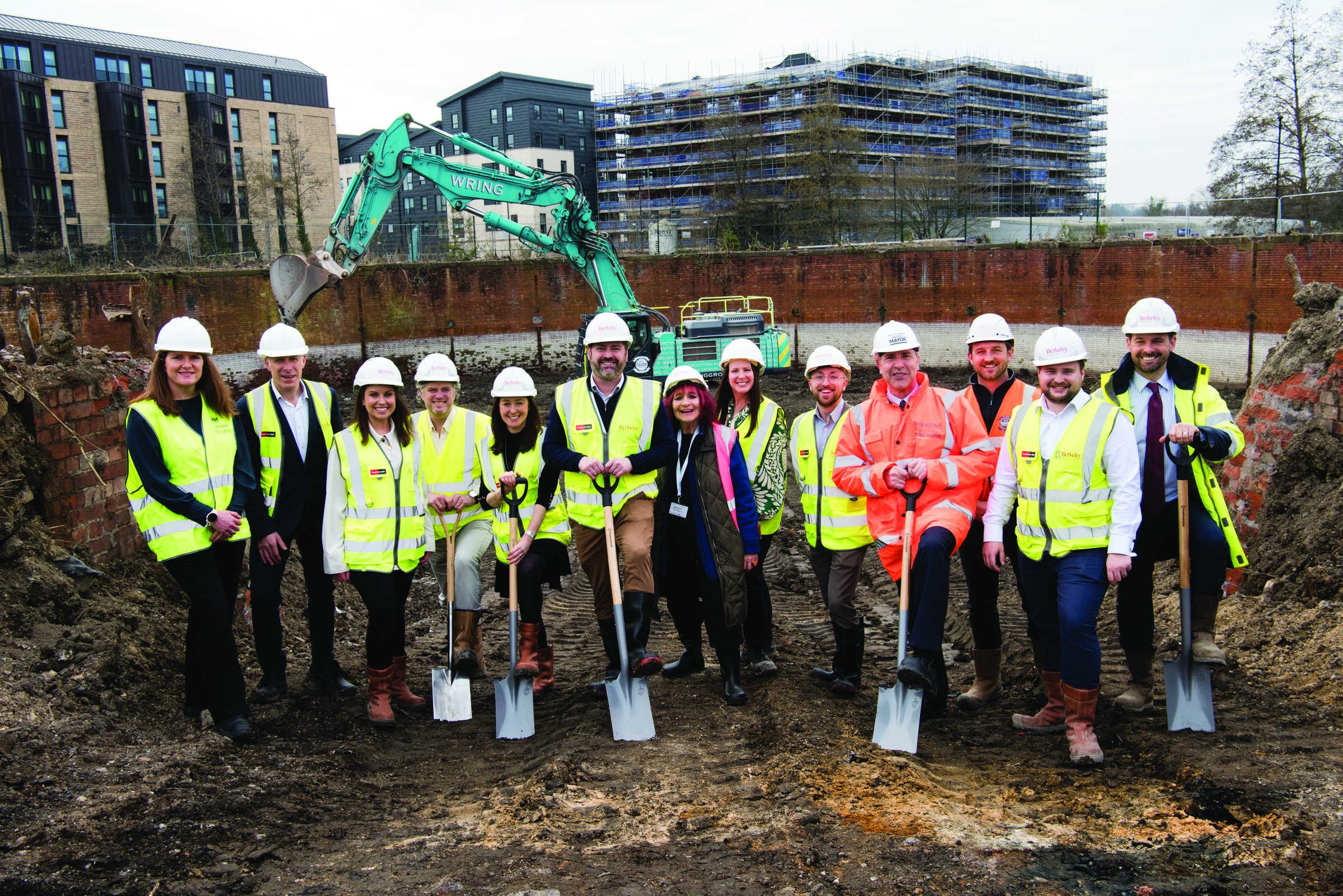 Aerial line drawing plan of Cannock Town Centre, Staffordshire