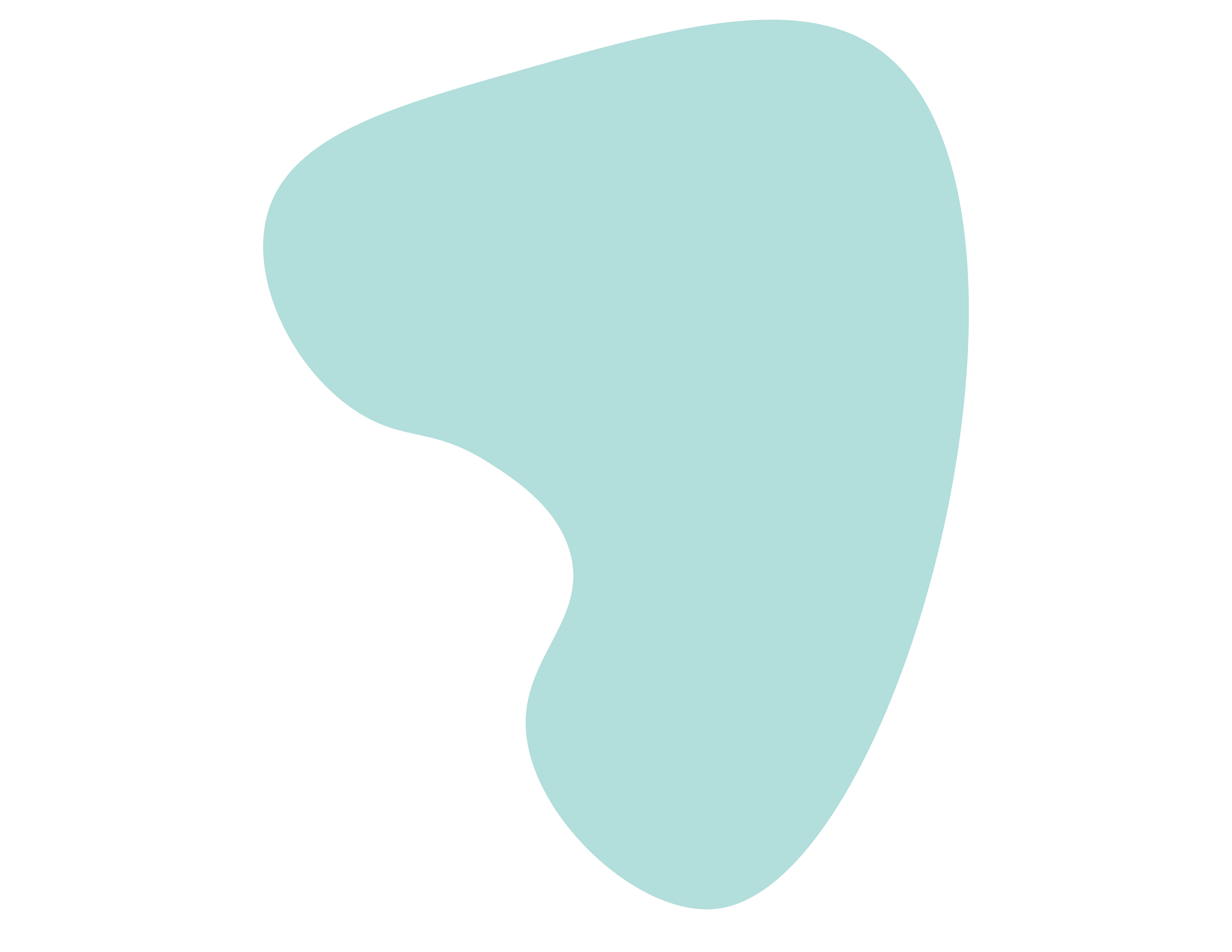 Turquoise oblong shape.