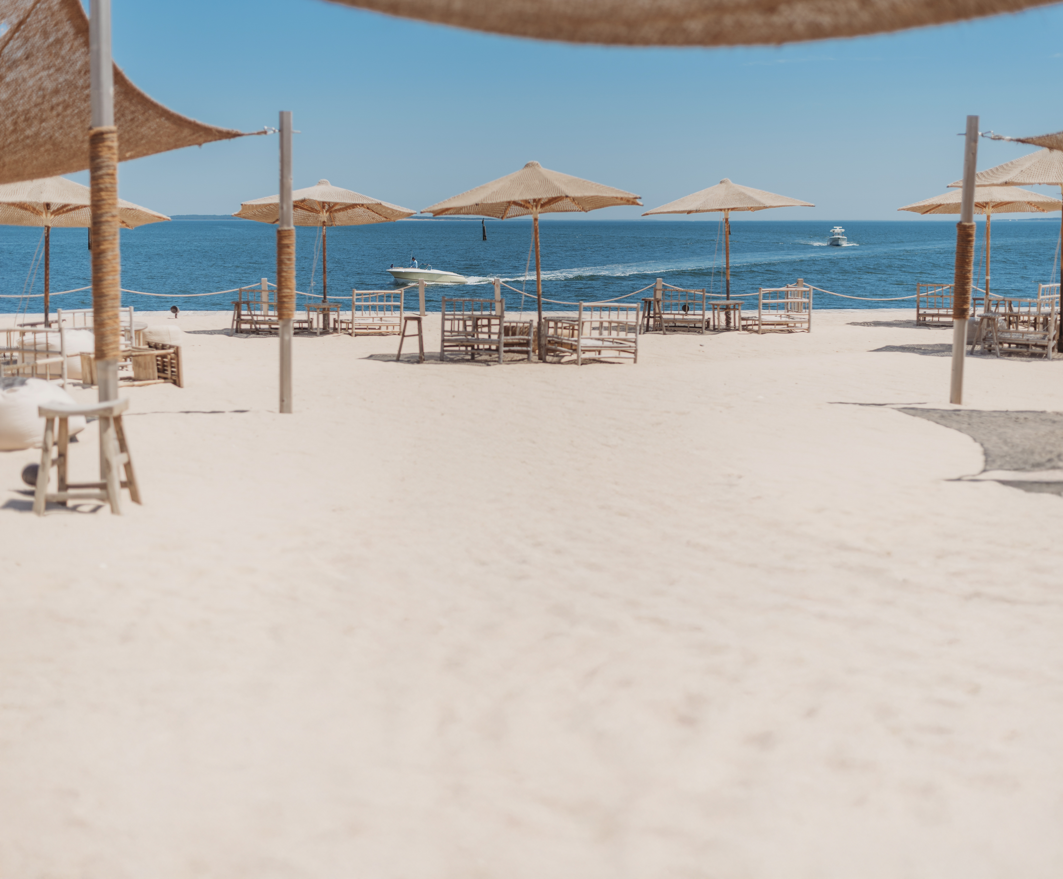 chairs and umbrellas on the beach