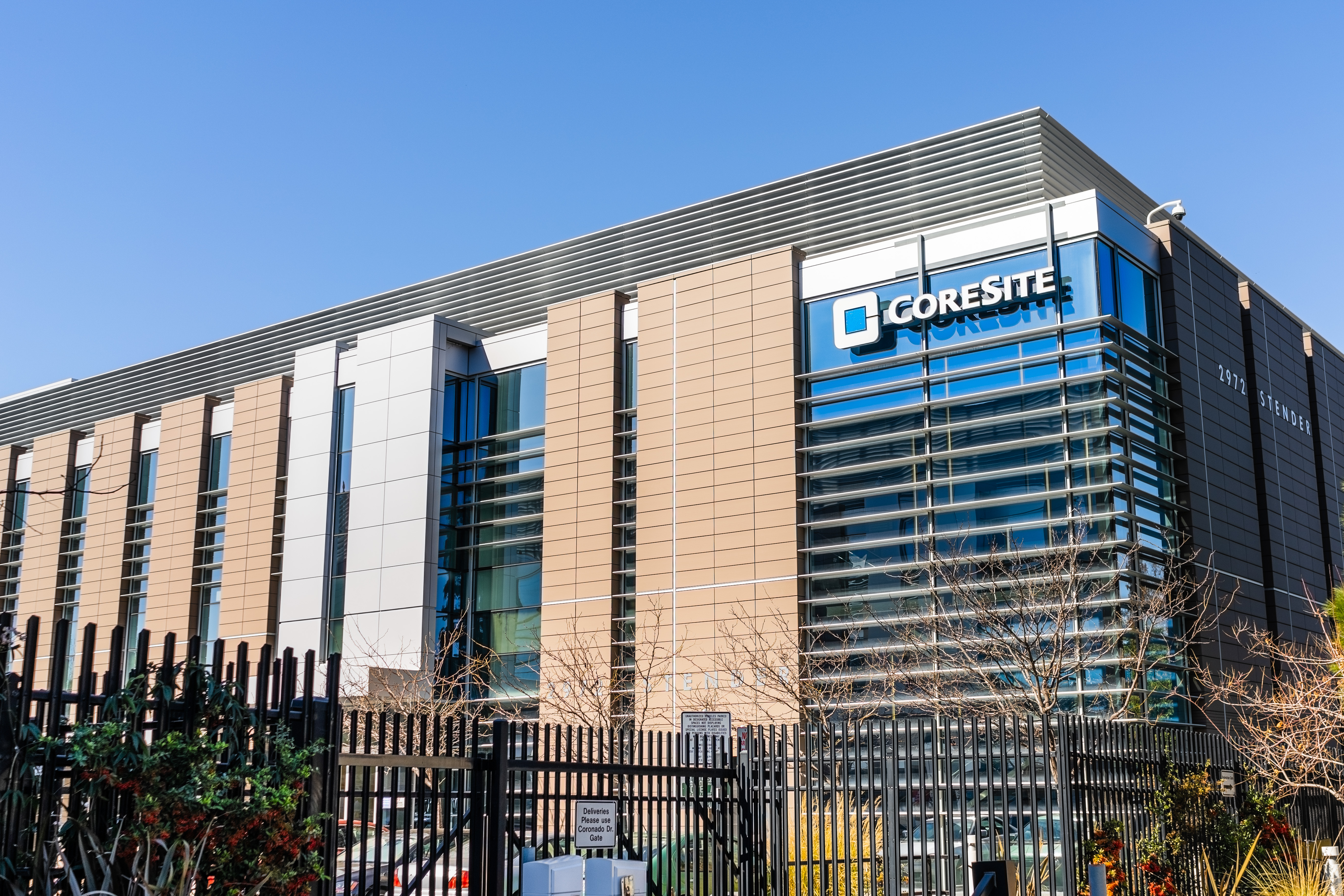 Feb 25, 2020 Santa Clara / CA / USA - Coresite location in Silicon Valley; CoreSite Realty Corporation invests in carrier-neutral data centers and provides colocation and peering services