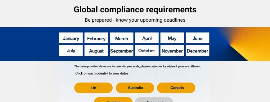 Compliance Calendar GBS