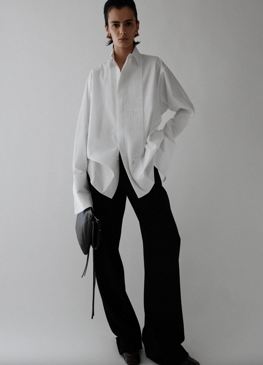 PHOEBE PHILO クラシックジーンズ （ホワイト／ブラック） PHOEBE PHILO | CLASSIC JEANS | BLACK COTTON
