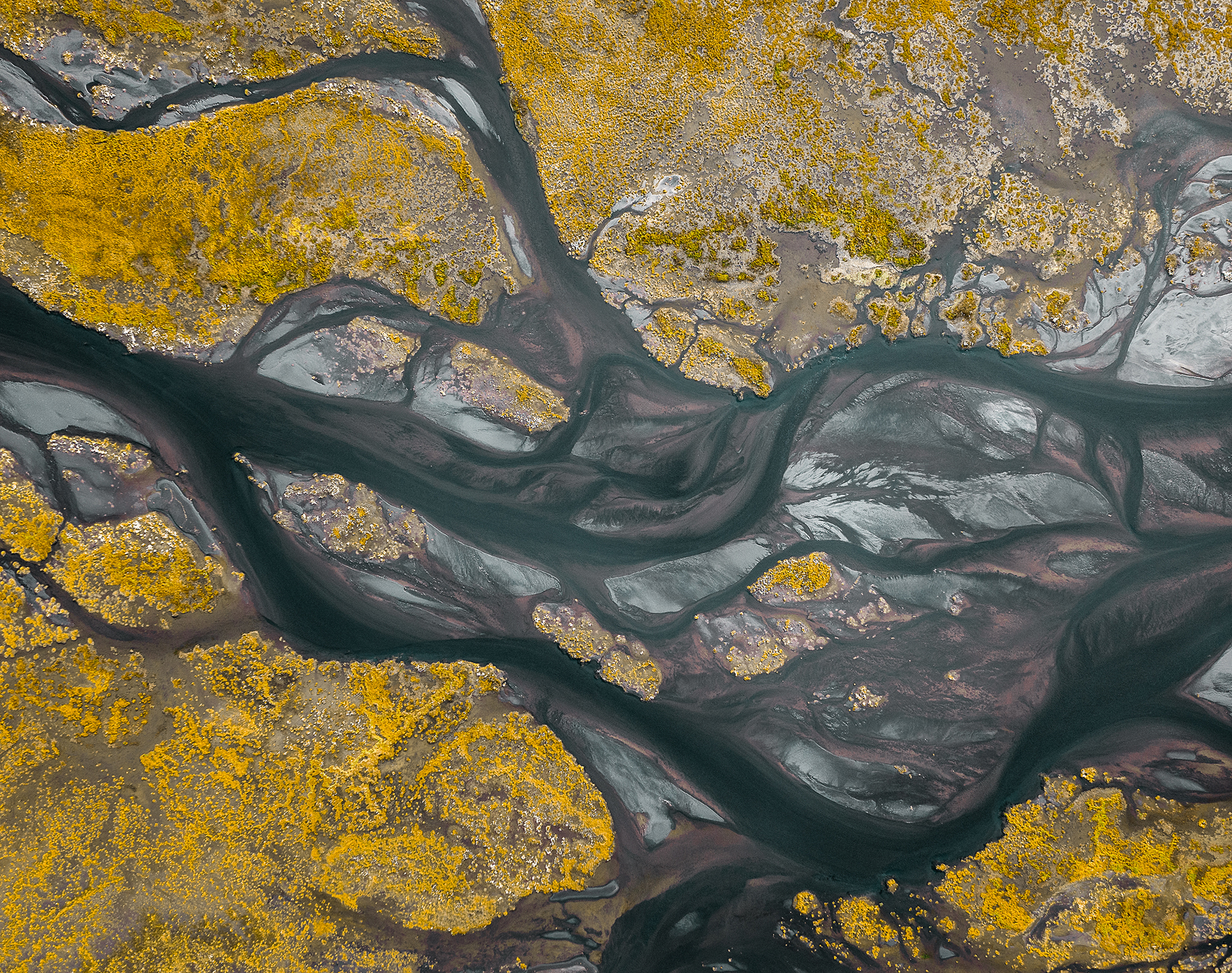 Ariel image of a river delta
