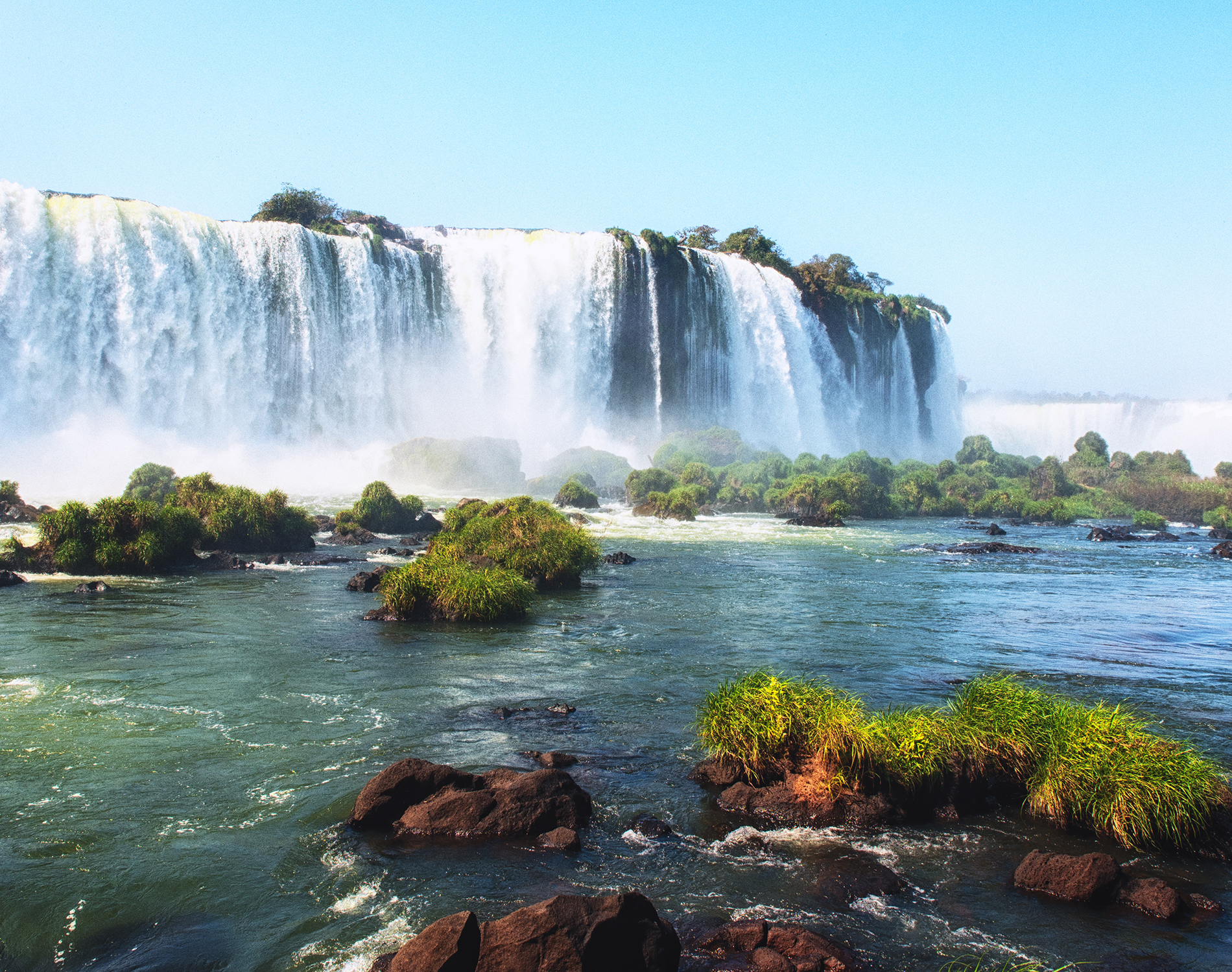Waterfall with rocky out crops