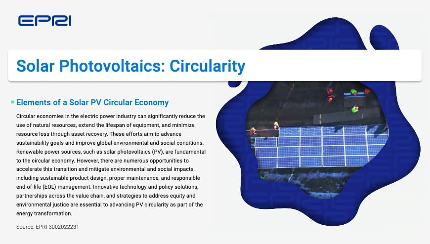 Solar Photovoltaics: Circularity Solar Photovoltaics: Circularity