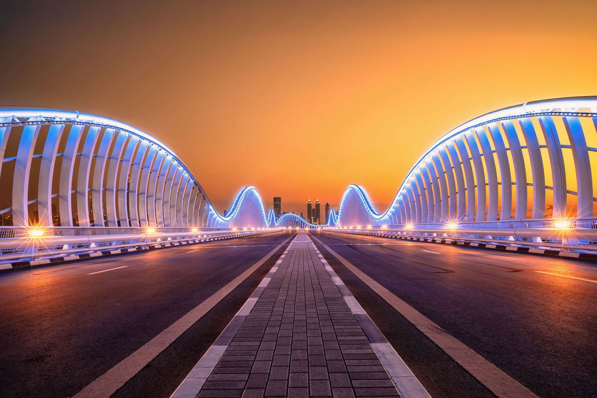 View of Meydan bridge in Dubai