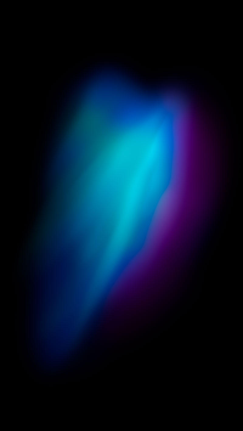 Image of an abstract, ethereal shape with blue and cyan hues set against a black background.