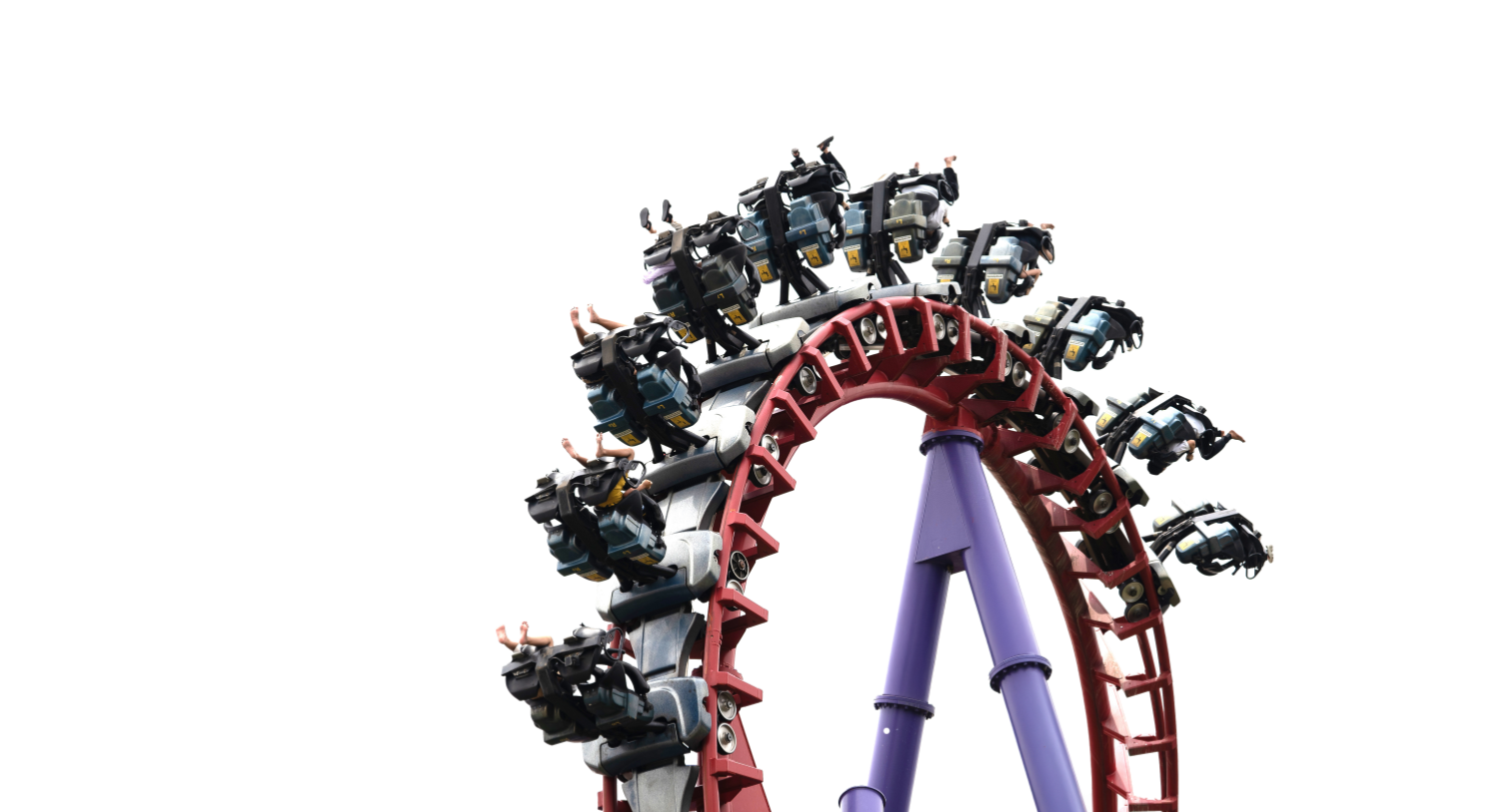 Image of a looping roller coaster