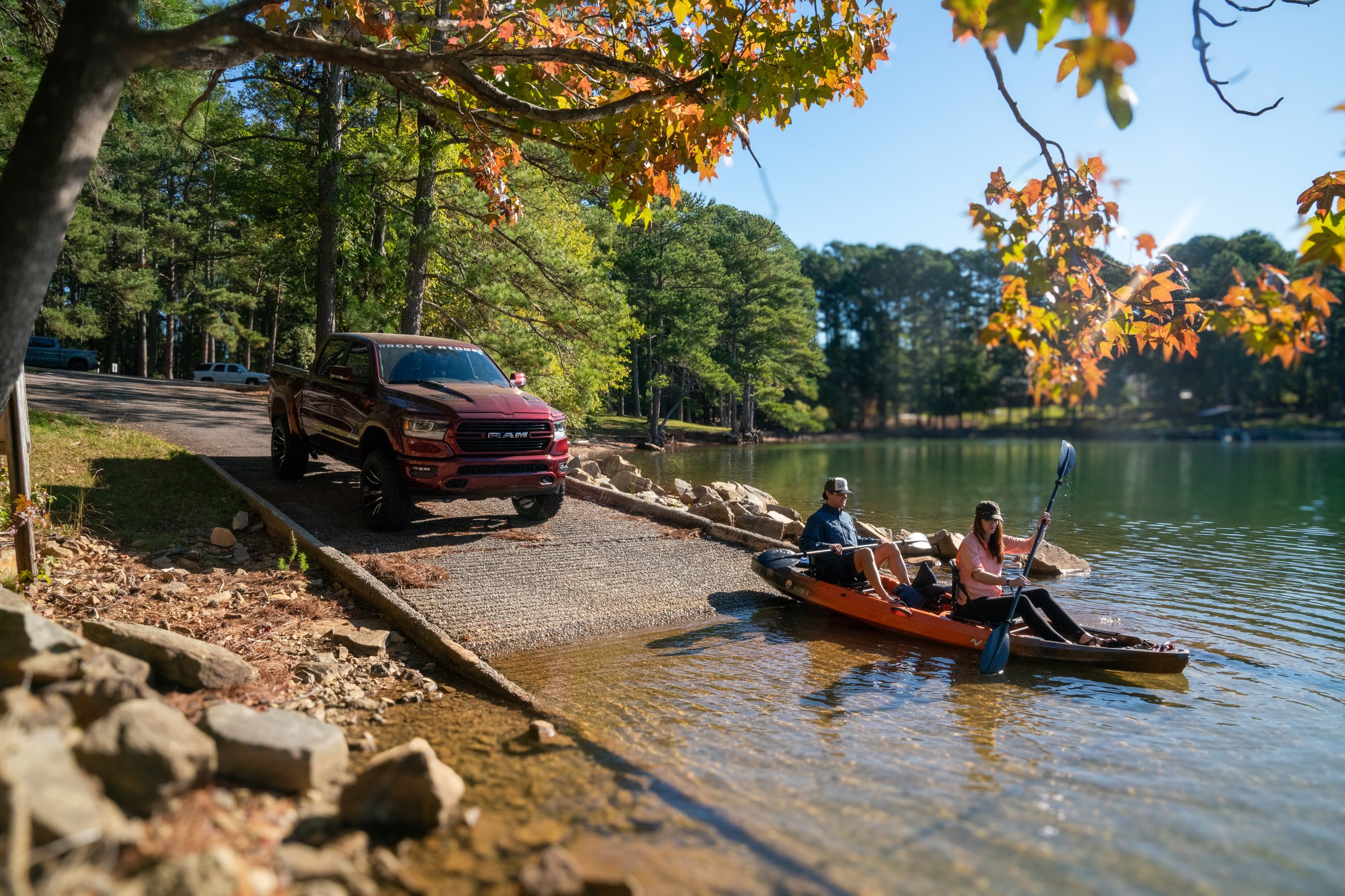 Rocky Ridge lifted Ram 1500 at canyon lake