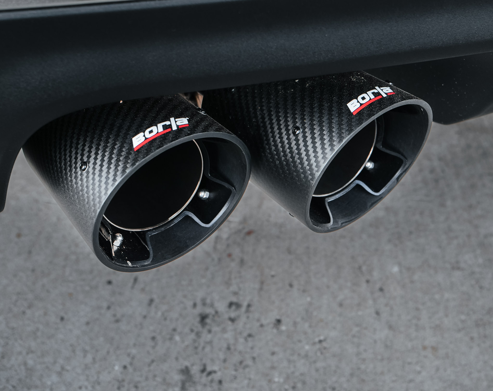 Dual Borla cat-back exhaust system