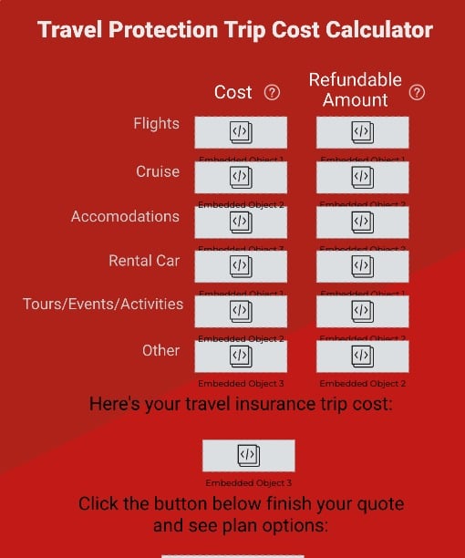 Trip Cost Calculator - live