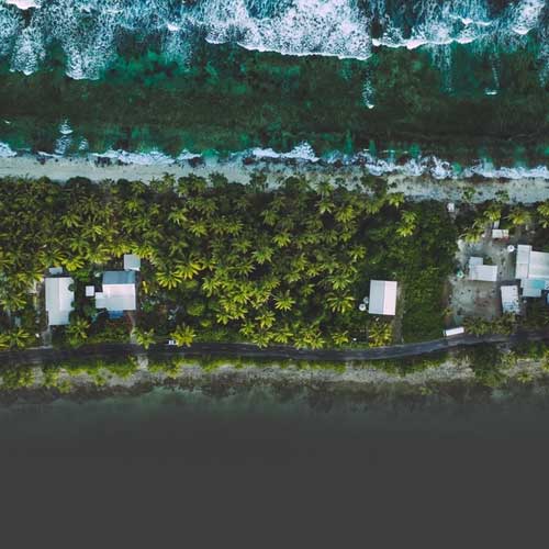 Aerial view of Tuvalu