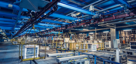 Solar Power Plant in modern city in sunset,Sustainable Renewable Energy