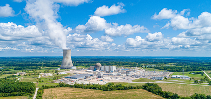 Solar Power Plant in modern city in sunset,Sustainable Renewable Energy