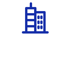 Building in hands icon