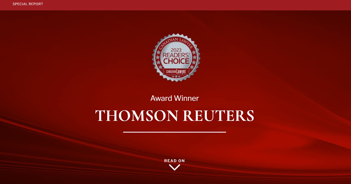 CL Readers' Choice 2025 - Thomson Reuters CL Readers' Choice 2023 ...