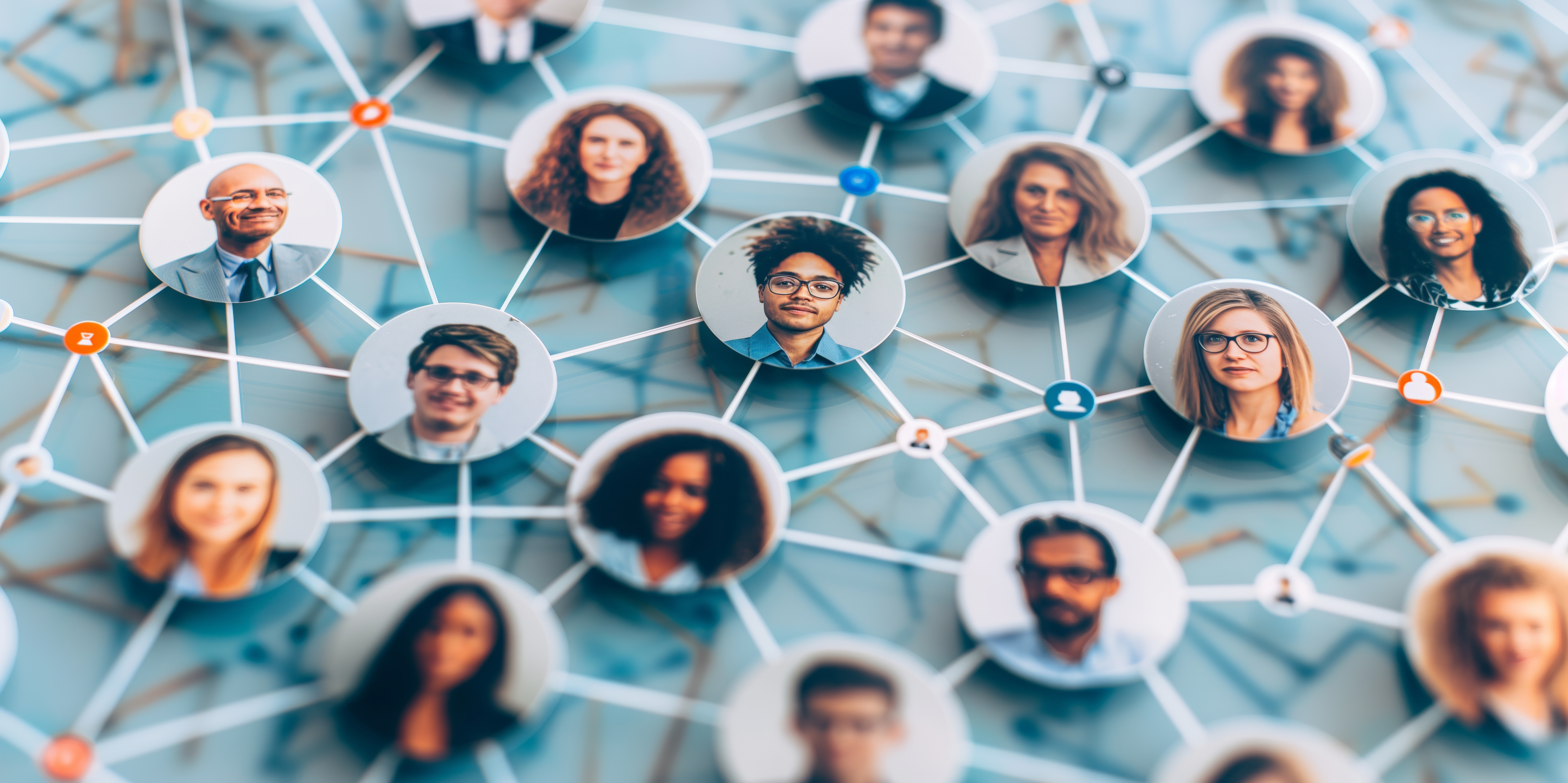 people portraits symbolizing connections