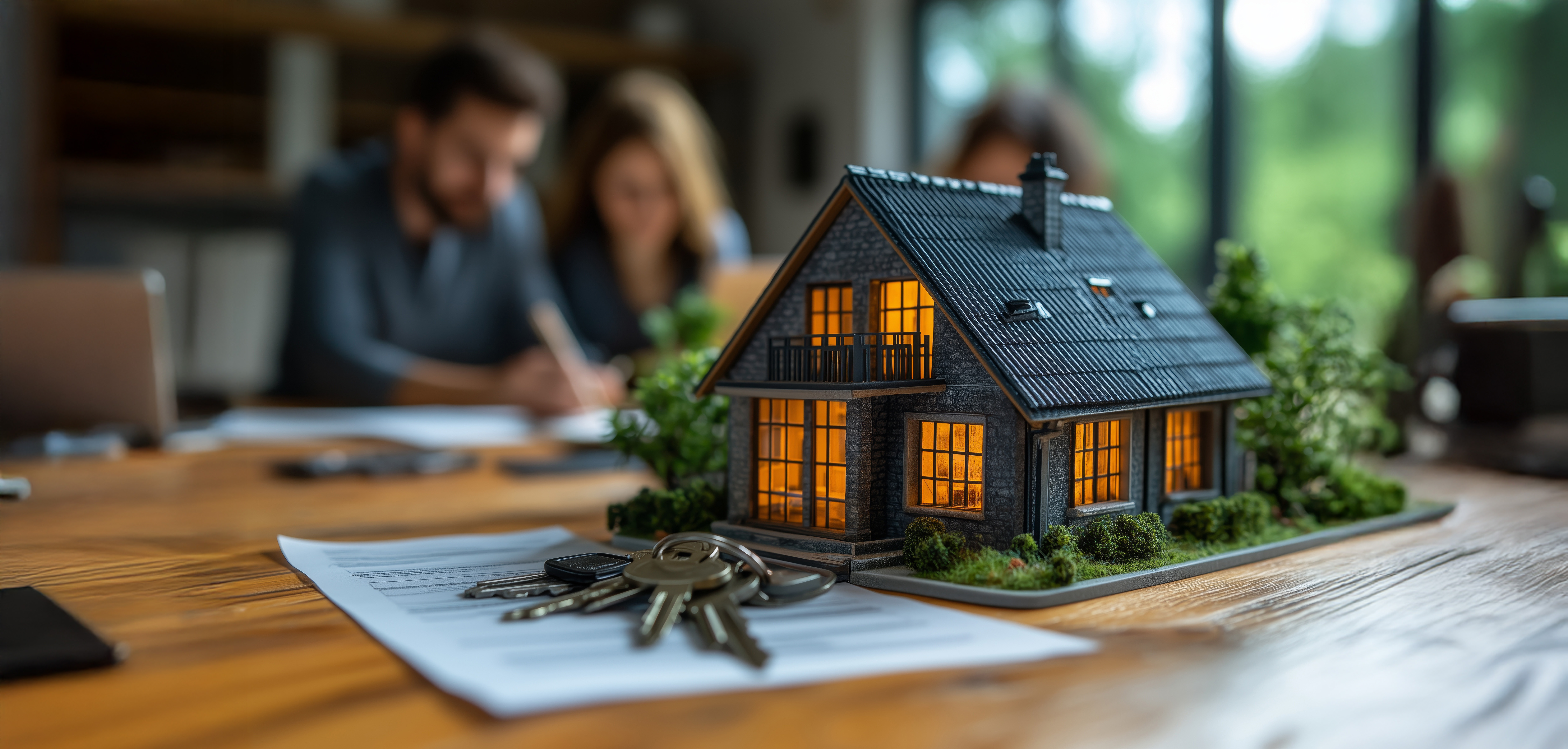 People signing a property sale