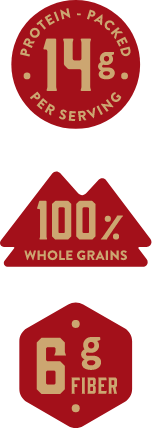 14g Protein, 100% whole grains, 6g fiber