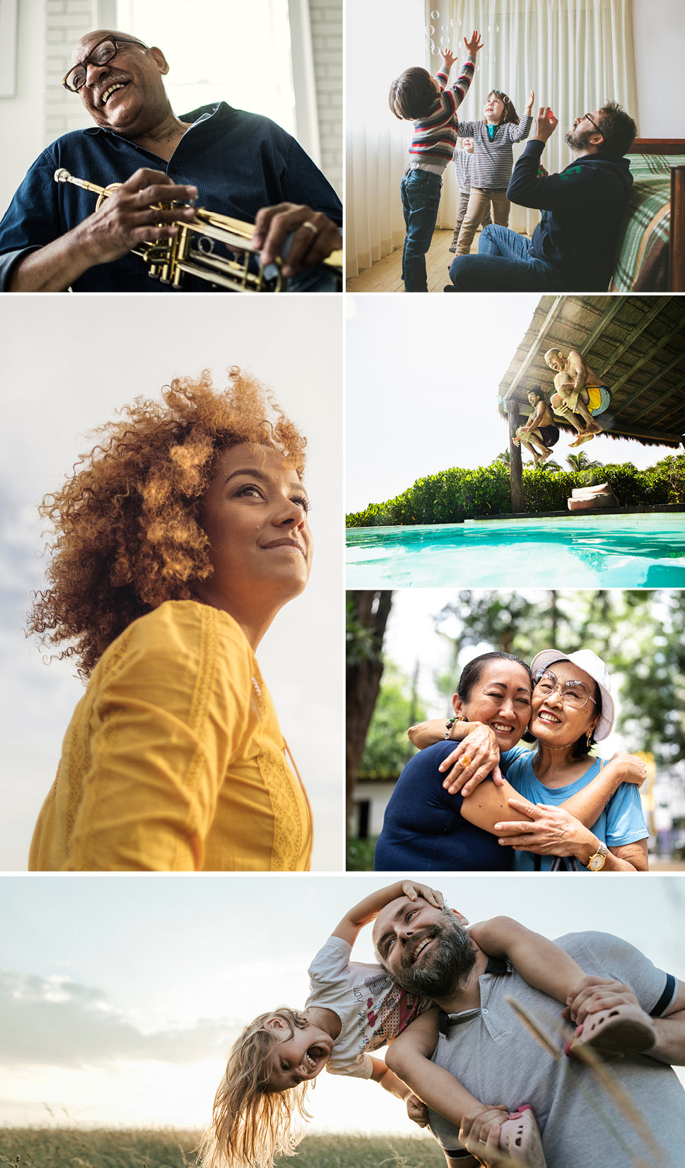 Grid of hero photography