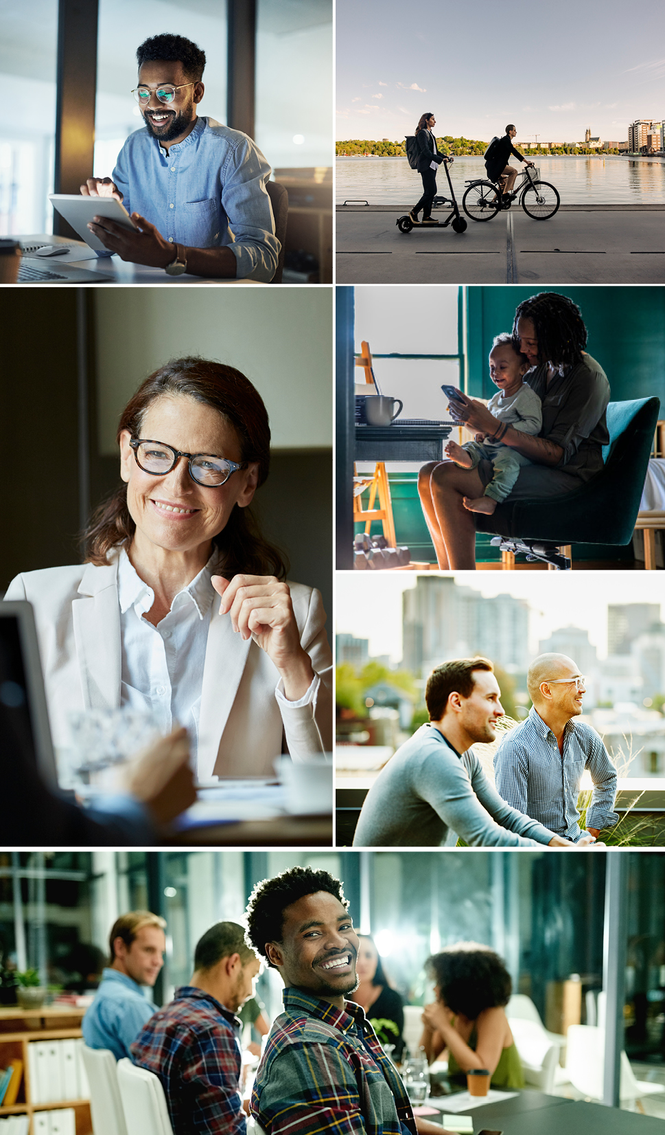 Grid of hero photography