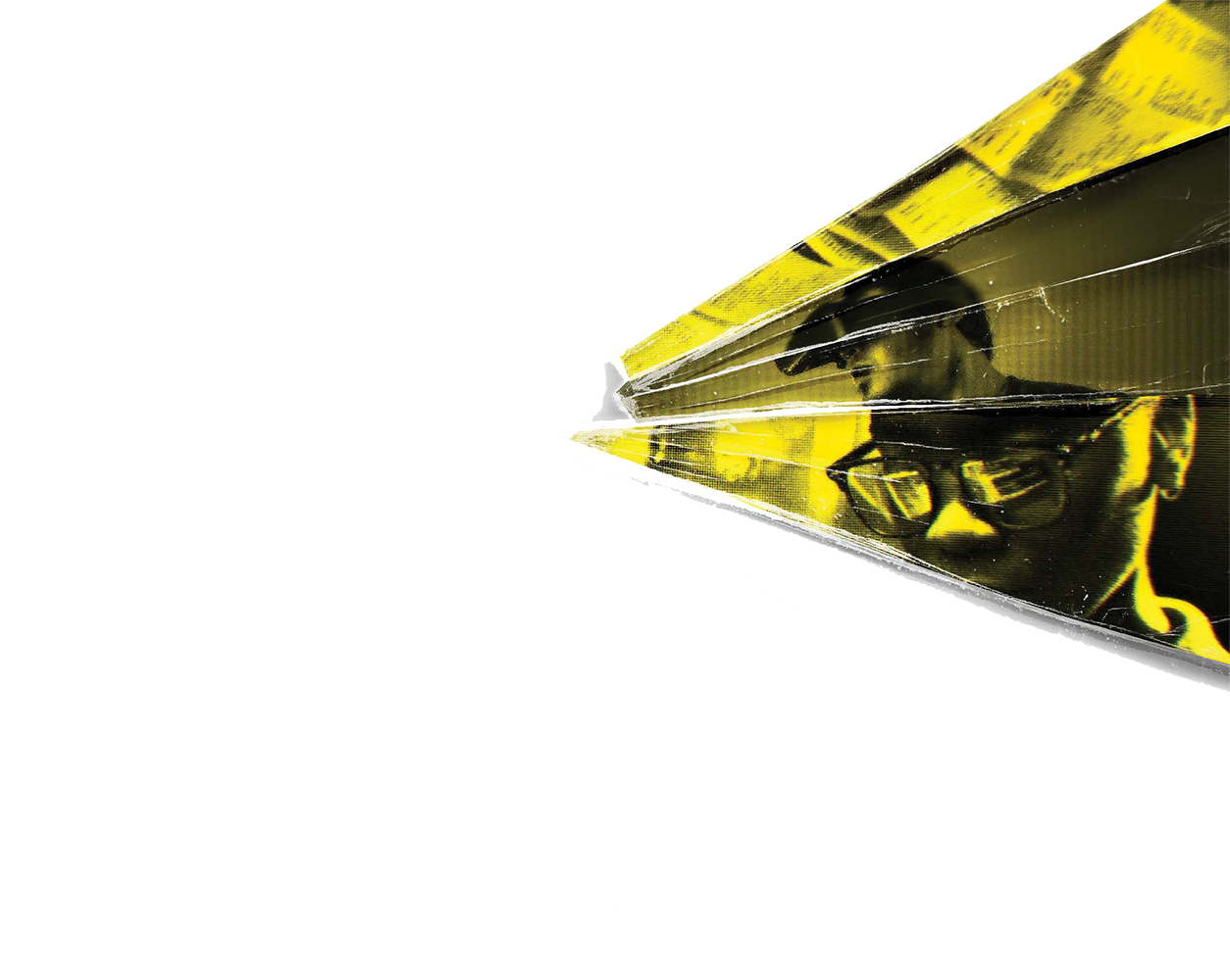 Images inside shattered glass pieces