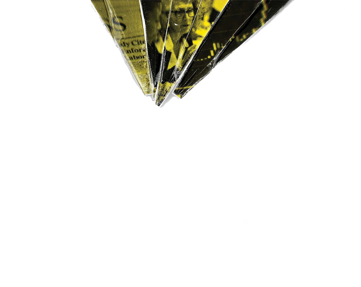 Images inside shattered glass pieces