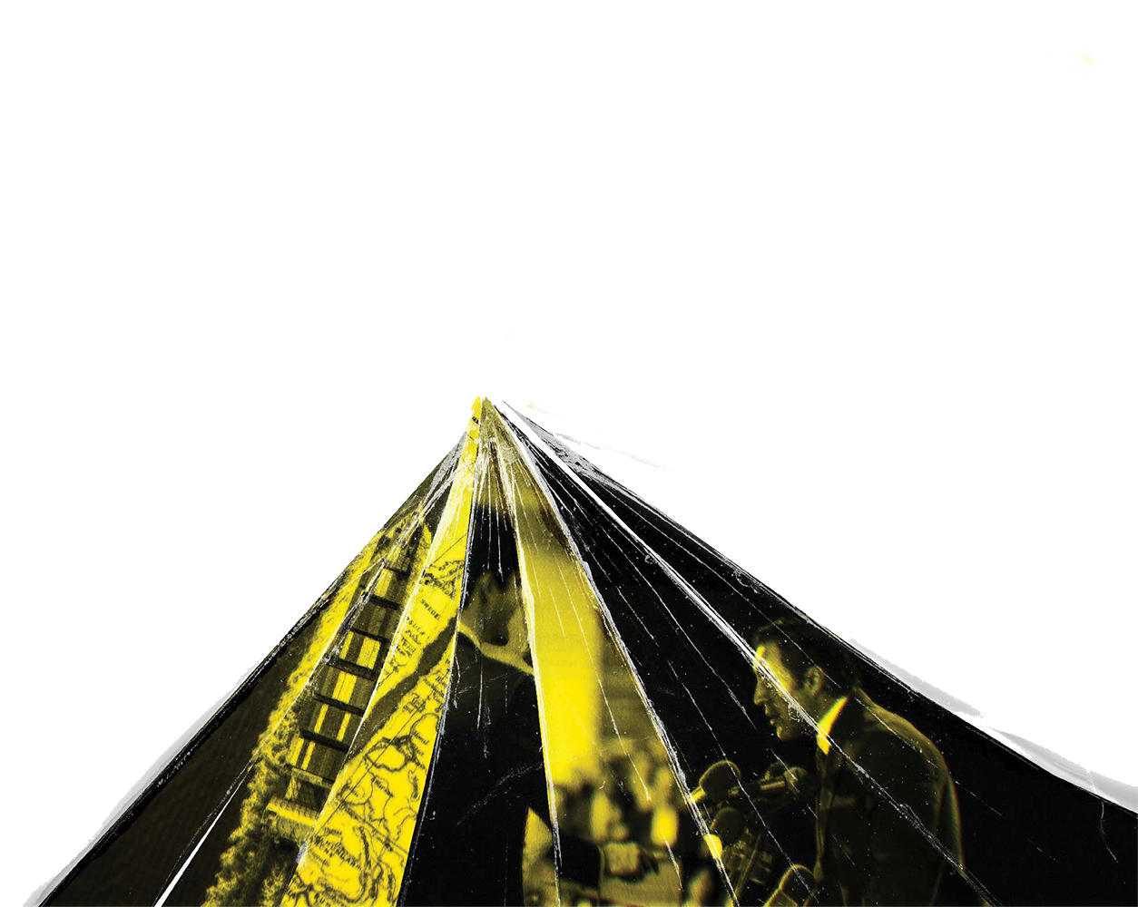 Images inside shattered glass pieces