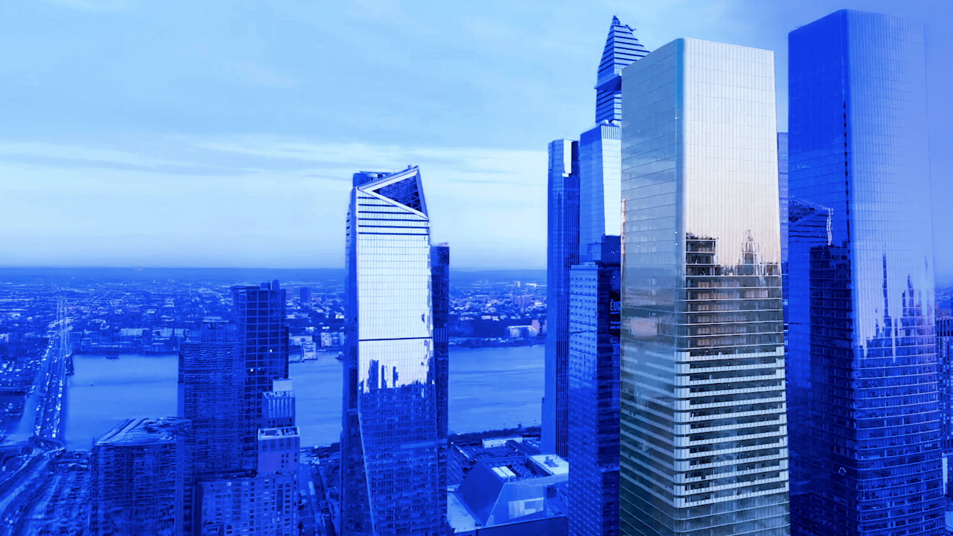 Birds-eye view of Two Manhattan West building.