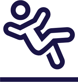 icon: falls on same level