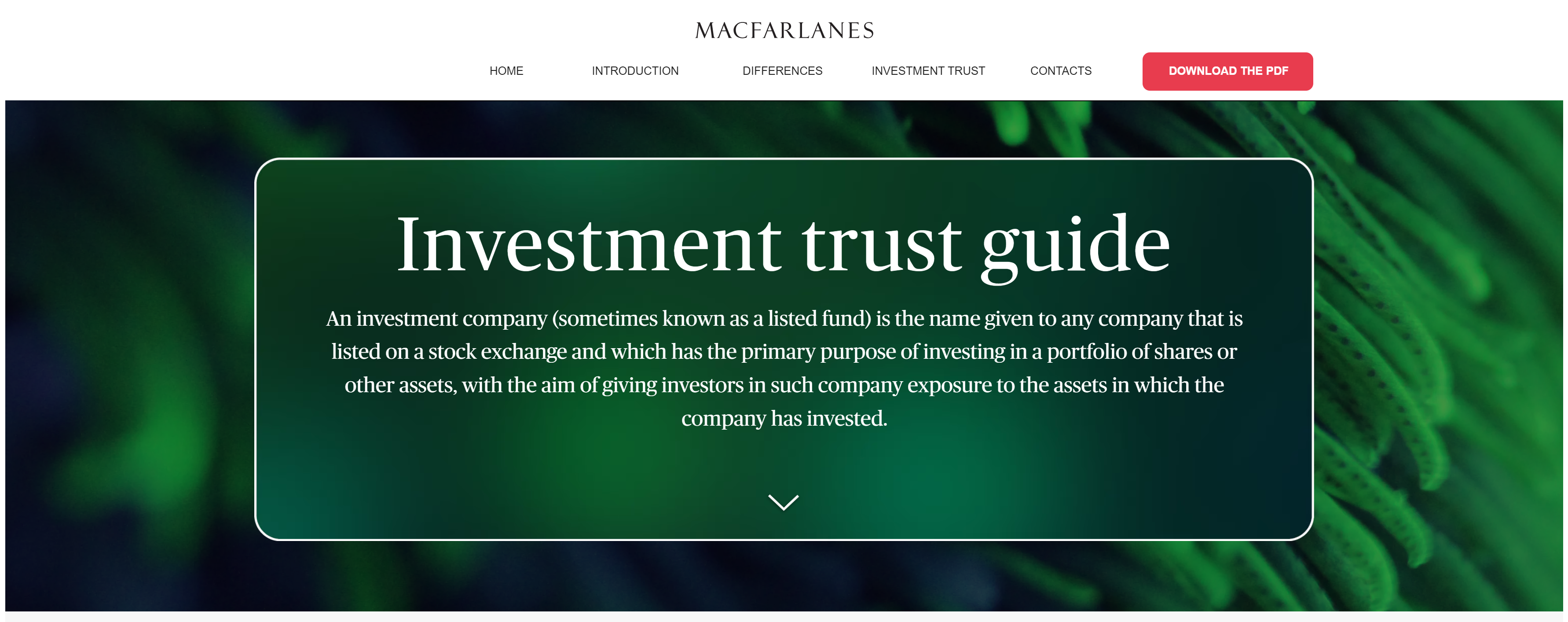 Investment trust guide Investment trust guide