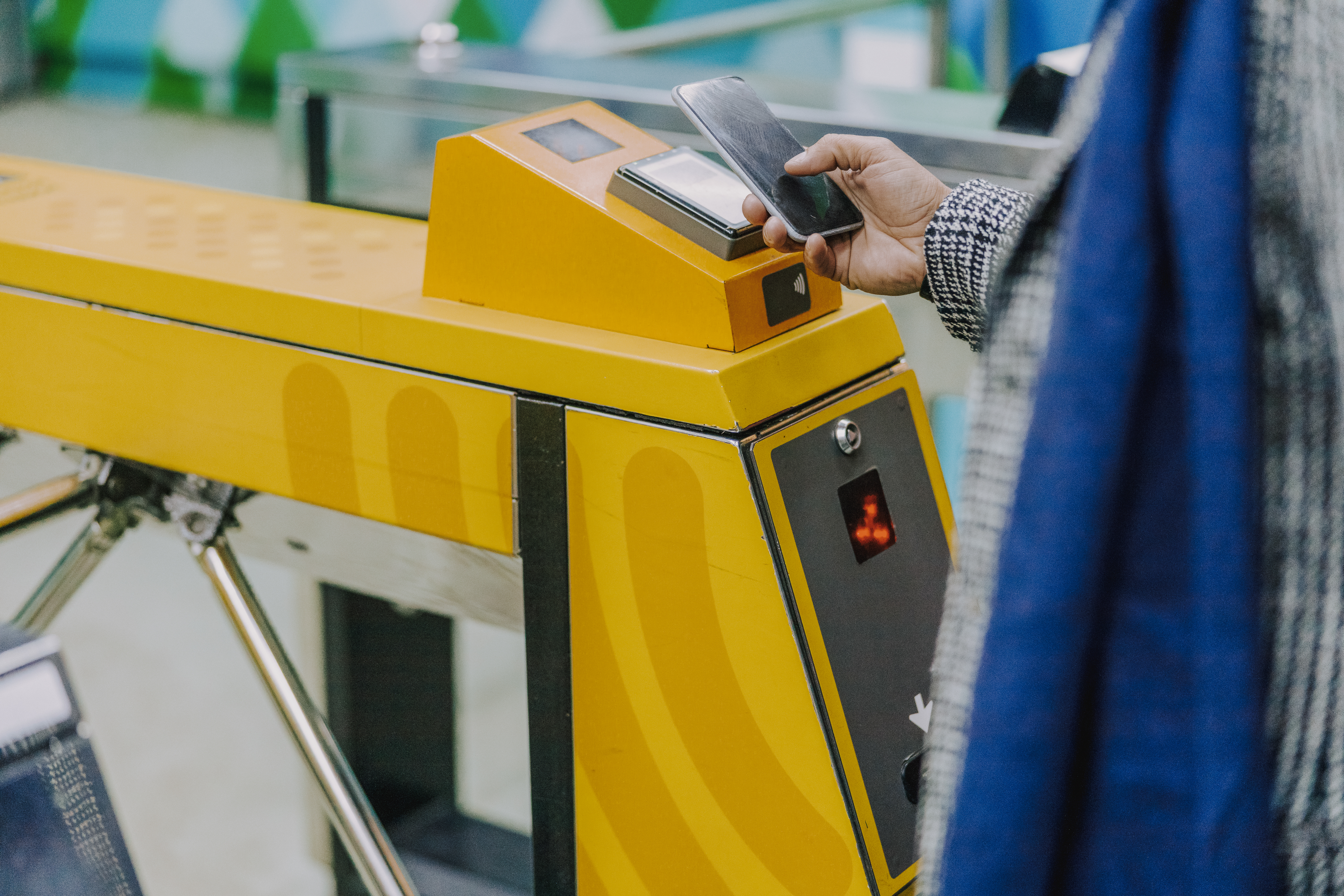 Contactless payment at a transit turnstile