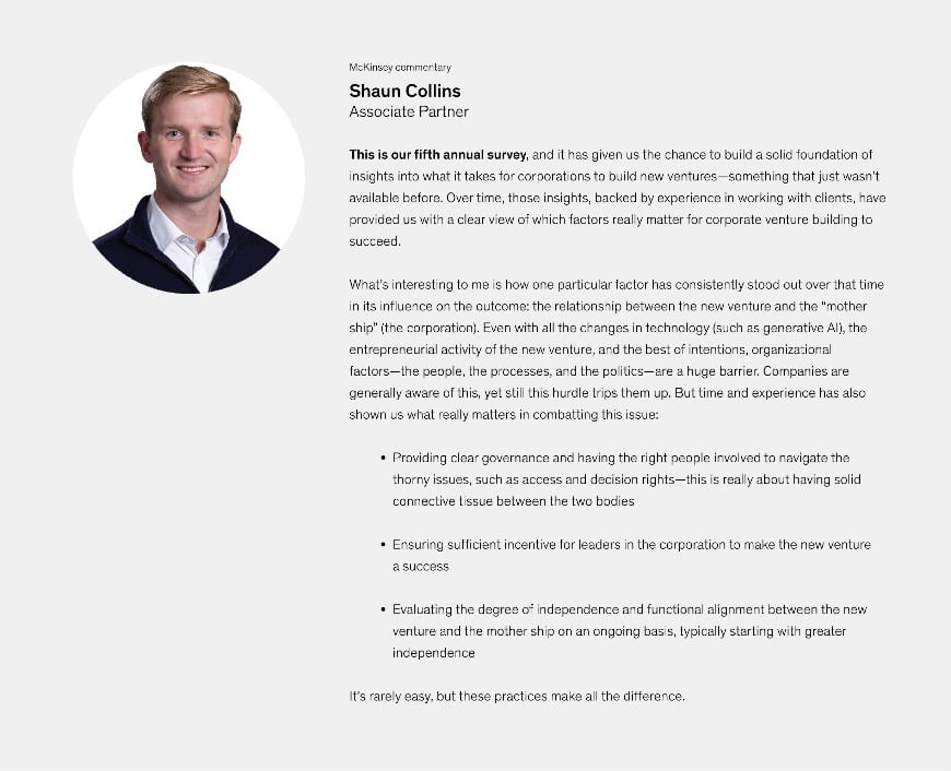 Commentary CEO venture growth – Shaun Collins